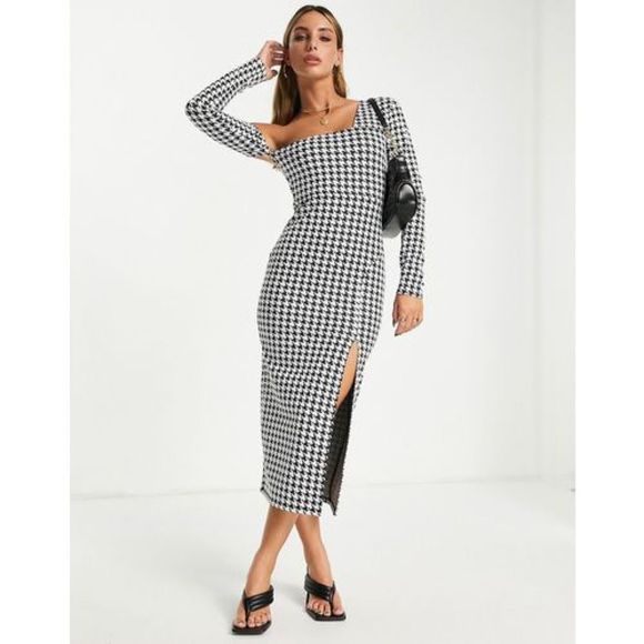 ASOS Dresses & Skirts - NWT ASOS Design one shoulder long sleeve split midi dress size 10